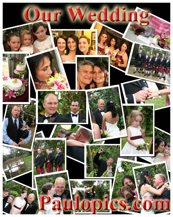 Wedding Photo Collage of Tami and Brian